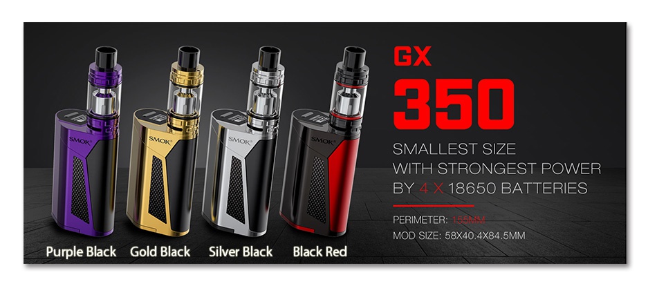 SMOK GX350 With TFV8 Full Kit Purple Black Gold Black Silver Black Black Red