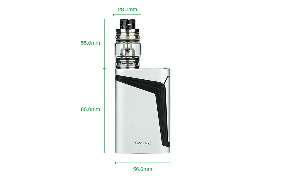 SMOK V-FIN 160W with TFV12 Big Baby Prince TC Kit 8000mAh 28 0mm 55 0mm 85 0mm SMOK 56 omm