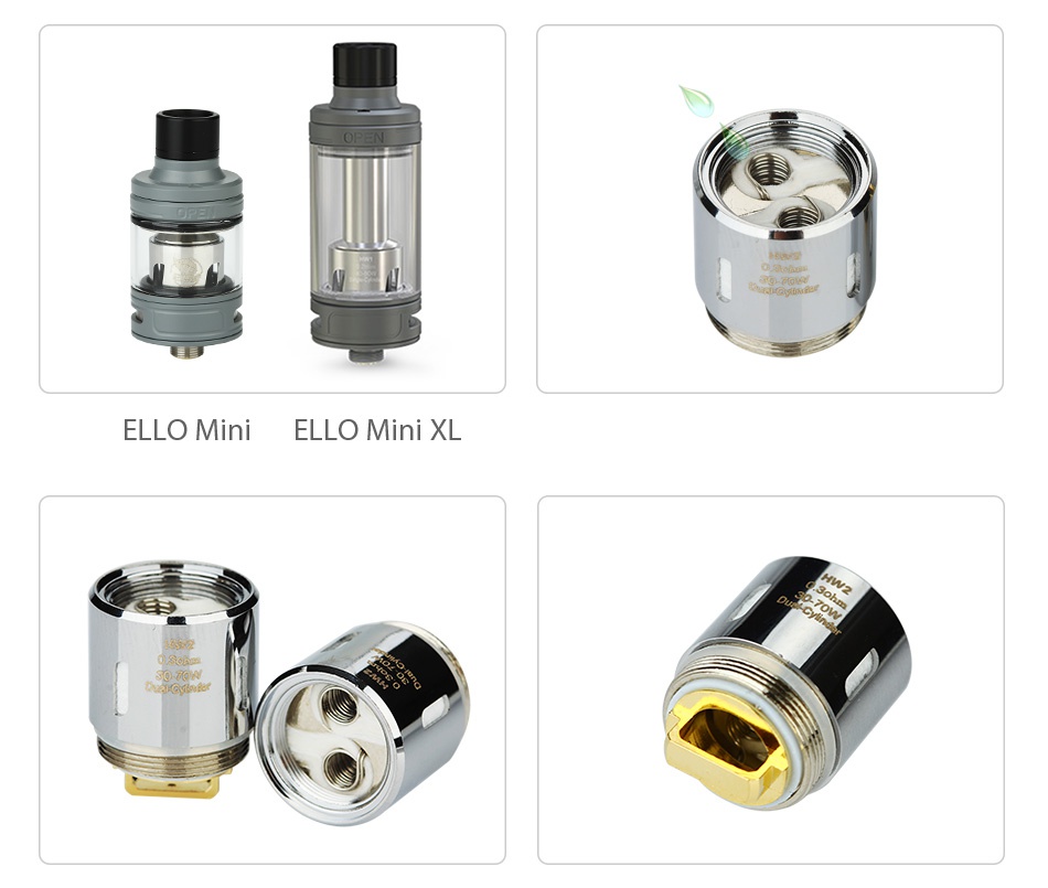 Eleaf HW2 Dual-Cylinder Head for Ello Mini 5pcs ELLO MIni LLO Mini xl