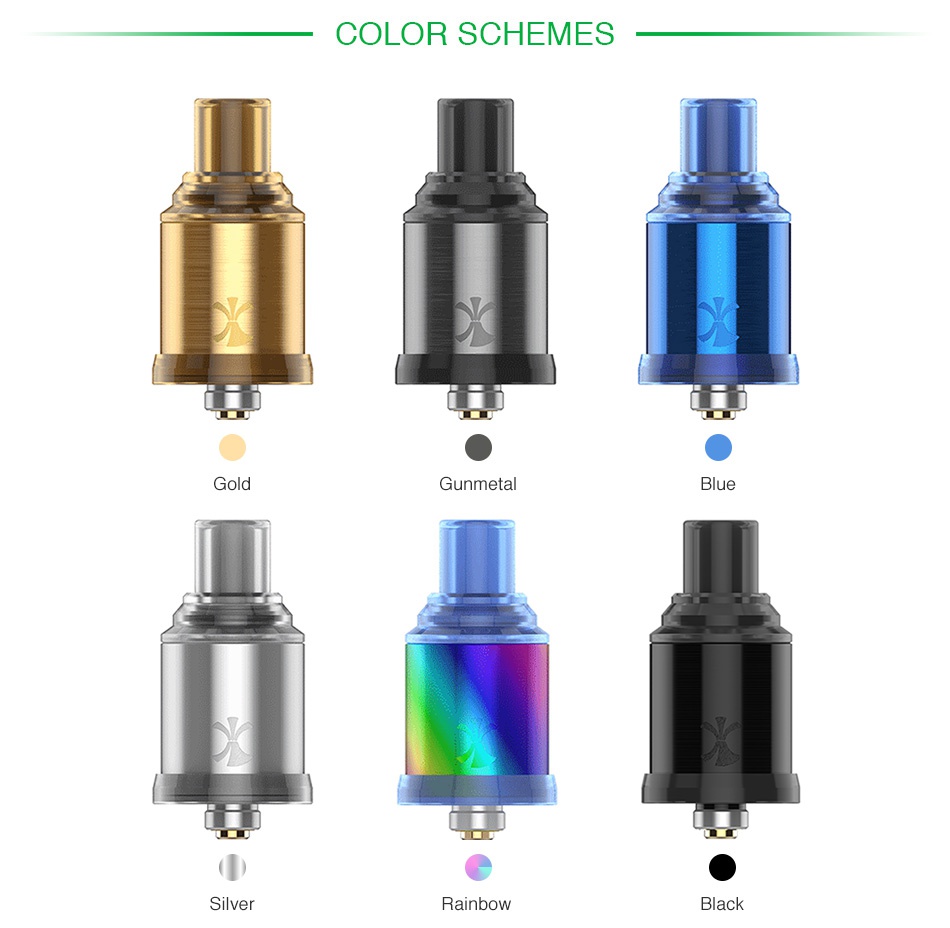 Digiflavor ETNA MTL RDA COLOR SCHEMES Gunmetal e Rainbow